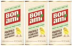 Bon Ami Powder Cleanser 3 Pack Multi-Surface Kitchen Bathroom Deodorizer