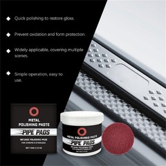 Metal Polish Paste Protectant Scratch Remover Pipe Infused Polishing Pads100g