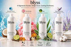 Blyss Mop Soap 4 Variety Pack Brazilian Waves Heartbreaker Baja Sunwashed Linen