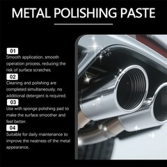 Metal Polish Paste Protectant Scratch Remover Pipe Infused Polishing Pads100g