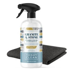 Granite & Stone Cleaner & Polish Kit Clean Shine For Granite,Marble,Stone, 16 oz