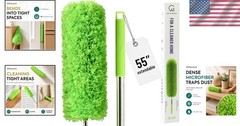 Lightweight 55-Inch Microfiber Duster with Washable Head – Eco-Friendly Cleaner