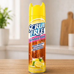 Scrub Free Furniture Polish Spray Lemon Wood Cleaner Shine Restore 9.7oz