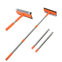 Professional Window Squeegee,2 in 1 Squeegee Window Cleaner with Long Stainle…