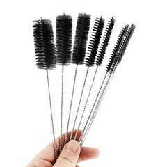 US Nylon Straw Brush Cleaner Bottle Tube Pipe Small Long Cleaning 10Pcs Set