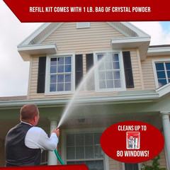 Full Exterior Refill Kit – Crystal Powder Outdoor Cleaner Packets, 16 Oz, Each 4