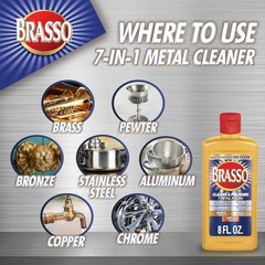 Brasso Metal Polish for Stainless Steel Chrome Copper Aluminum and Brass 8 oz.