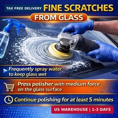 3.3oz (100ml) Cerium Oxide Glass Polishing Liquid – Deep Cleaning & Removes Wipe