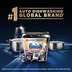 Ultimate Infinity Shine Dishwasher Pods 62 Count – No Pre-Rinse, Powerful Clean