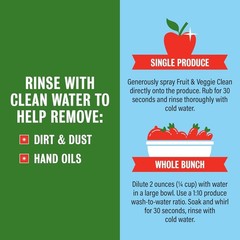 Rebel Green Fruit & Veggie Clean – Plant-Based Produce Cleaner – 1 Gallon