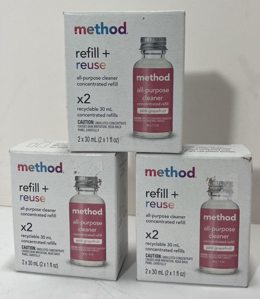 3x Method Concentrated All Purpose Cleaner Refill + Reuse 2-pack PINK GRAPEFRUIT