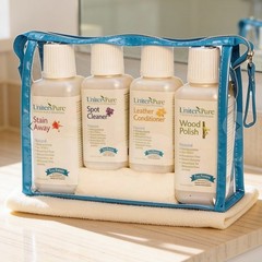 UNITERS Pure Home Care Essentials Natural Cleaner Kit Furniture Wood Leather NEW