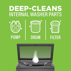 Affresh Washing Machine Cleaner, Helps Power Away Odor Causing Bacteria & Grime