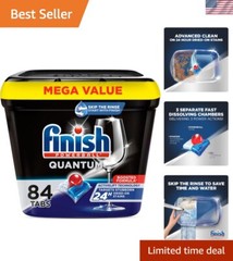 Quantum 84-Pack Dishwasher Tablets – Multi-Chamber Action for Powerful Cleaning