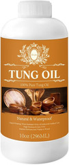 10 OZ Pure Tung Oil for Wood Outdoor/Indoor, Food Grade Sealer, Tung Oil Finish,