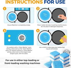 Bastion Washing Machine Cleaner, Deodorizer, & Descaler – 24 pack