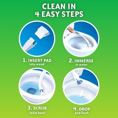 Scrubbing Bubbles Flushable Toilet Bowl Wand Cleaner Refills Fresh Brush 20CT1PK