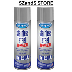 Sprayway Stainless Steel Cleaner and Polish 15 ounce (2 Pack, 4 Pack & 6 Pack)
