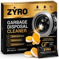 Garbage Disposal Cleaner Deodorizer 24 PCS Sink Tablets Citrus Fresh Supply