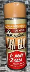 O Cedar Instant DRI-GLO 13 Oz Furniture Cleaner Vintage Paper Label Metal Cap