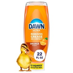 Dawn Ultra EZ-Squeeze Dish Soap Orange Scent 22oz Bottle No-Leak Design
