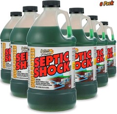 New Septic Shock Tank Treatment Drain Cleaner 6 Pack 67.6oz RV Safe Clog Remover