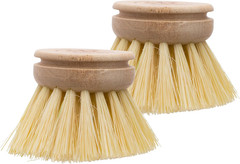 Dish Brush Replacement Heads, Tampico Fiber, 1-1/2 Inch Round, 2 Pack – Wooden B