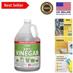 Extra Strength Concentrated Vinegar – Laundry Booster & Home Cleaner, 1 Gallon