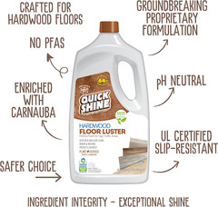 Hardwood Floor Luster 64Oz | Plant-Based Cleaner & Polish W Carnauba | Simply Sq