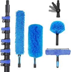 30 Foot High Ceiling Duster Kits with 4.7-24 FT Carbon Fiber Extension Pole, Fea