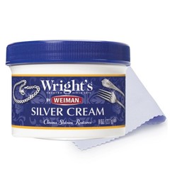 by Weiman Silver Cleaner and Polish Cream with Polishing Cloth, Ammonia-Free,…