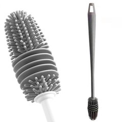 1Pc Bottle Scrubbing Washing Brush Silicone Long Handle Cup Cleaning Brush Tool