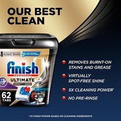 Ultimate Infinity Shine Dishwasher Pods 62 Count – No Pre-Rinse, Powerful Clean