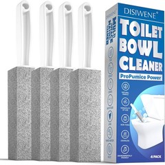 Pumice Cleaning Stone Toilet Cleaner 4 Pack with Handle