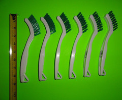 6x Heavy Duty Kitchen & Bathroom 8-3/8 in Cleaning Grout Tile Firm Bristle Brush