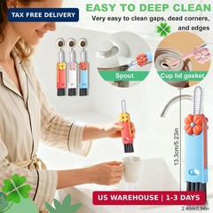 3 in 1 Cup Lid Cleaning Brush, Multifunctional Gap Cleaning Brush, Home Kitchen
