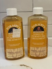Lot 2 Formby’s Lemon Oil Treatment Wood Furniture Clean 16 fl oz 80% + 40% Full