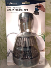 Tidy House Soap Dispensing Palm Brush Set