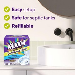 Kaboom Scrub Free! Continuous Clean Refillable Toilet Cleaning System, 1 Devi…
