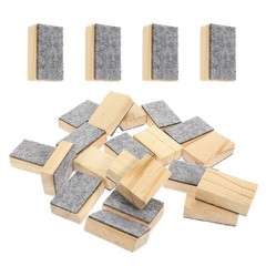 24 Pcs Small Felt Wood Eraser for Classroom Office and Home Cleaning