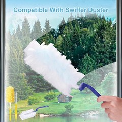 30 Pieces Duster Refills Disposable Duster Refills Compatible for Swiffer, Blue