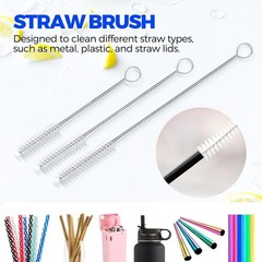 Dish Brush Set with Bottle Pan and Straw Brushes Kitchen Cleaning Tools
