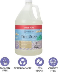 Ginger Lily Farms Plant-Based Dish Soap, Apple Pear, 1-Gallon