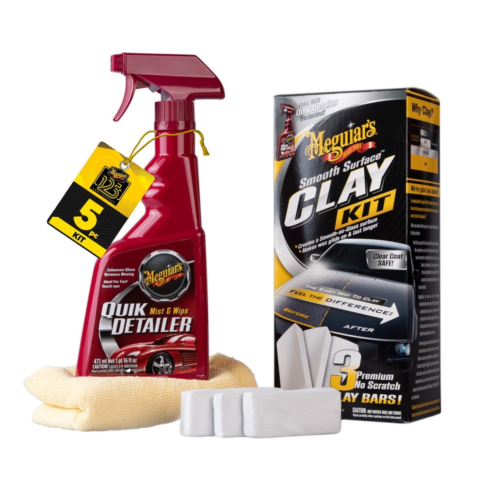 Meguiar’s G191700 Smooth Surface Clay Kit, Safe and Easy Car Claying for Smoo…