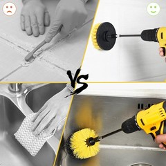 18 Pack Drill Brush Attachment Set, Power Cleaning Scrub Brushes for Drill, E…