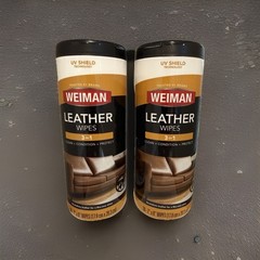Weiman Leather Cleaner Wipes – 2 Pack With Microfiber Cloth