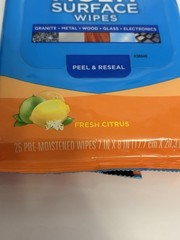 2x Pledge Multi-Surface Everyday Natural Cleaner 16 oz Spray & 25 Wipes Citrus