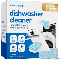 Dishwasher Cleaner Tablets Fresh Apple Scented 24 Tablets 1-Year Supply M3