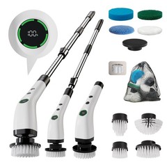 Electric Bathroom Cleaning Brush, Cordless Spin Scrubber Full Body Waterproof…