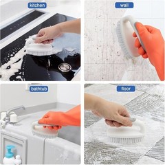 Heavy Duty Cleaning Brush Ergonomic Grip Non Slip Durable Bristles Easy Storage